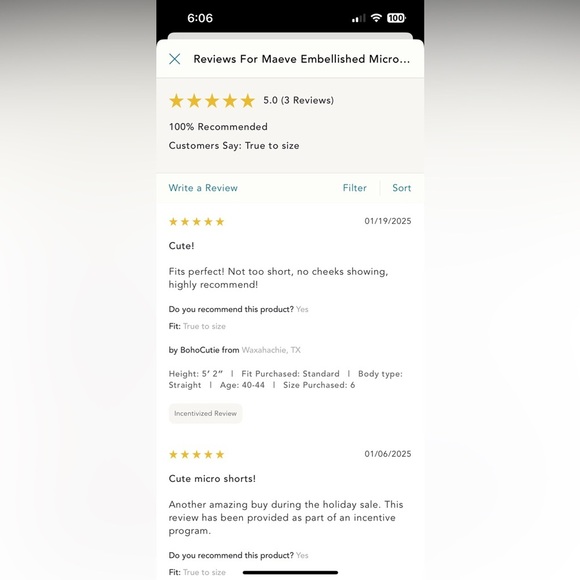 New 10 Anthropologie Maeve embellished micro shorts black white embroidered - Picture 12 of 15